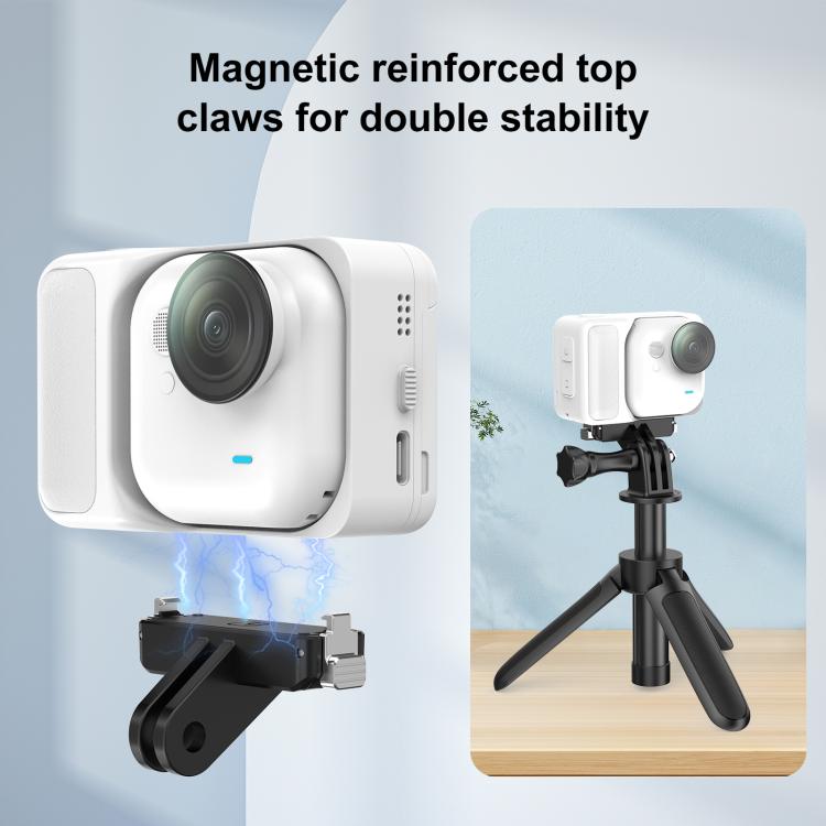 For Insta360 GO  UItra PULUZ Plastic Magnetic Quick Release Base Mount (Black)