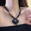 Y2K Spicy Girl Dark Star Leather Choker Necklace - Pure Desire Clavicle Chain