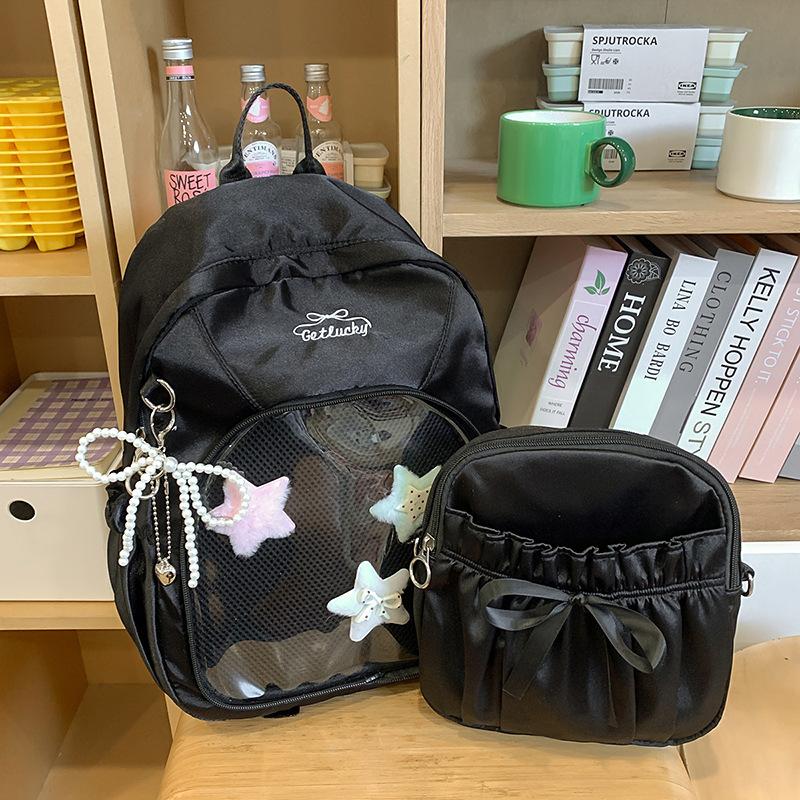 Nylon cloth backpack 2025 summer new casual versatile travel backpack lightweight and large capacity student schoolbag for women