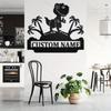 Dinosaur Metal Sign Jurassic Family Name Gift for Home Garden Wall Decor
