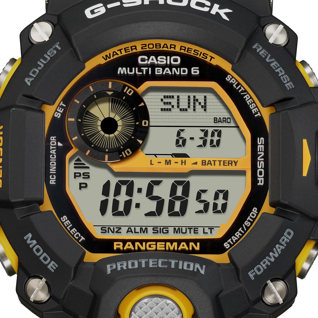 Casio Orologio da uomo al quarzo analogico resistente agli urti e all'acqua 200M in resina GW-9400Y-1