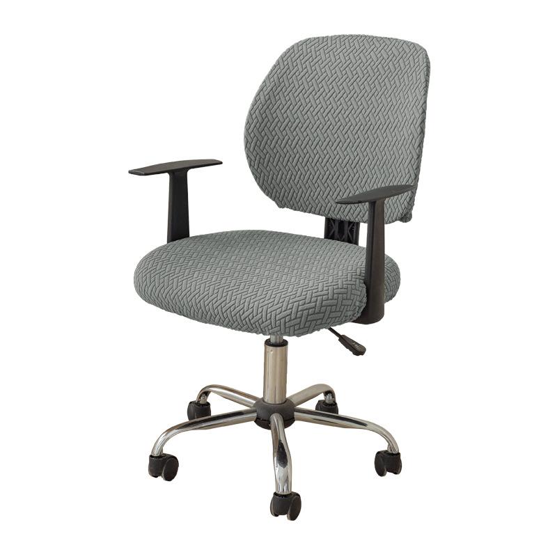Office Chair Cover Stretch Jacquard Elastic Covers 2 Piece for Desk Computer Chair Slipcover Stretchable Resistant Stretchable Computer Chair Covers