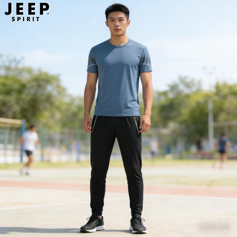 

JEEP SPIRIT Men s Summer Ice Silk Quick-Dry Sport Set XL