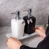 Bathroom Portable Shampoo Empty Bottle Household Compression Soap Dispenser 400ml Ceramic Lotion Bottle Bathroom Accessories