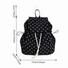Girl Multiple Pockets Polka Dot Backpack Drawstring Lace-up Cloth Versatile Daypack Preppy Korean Lightweight Backpack Business