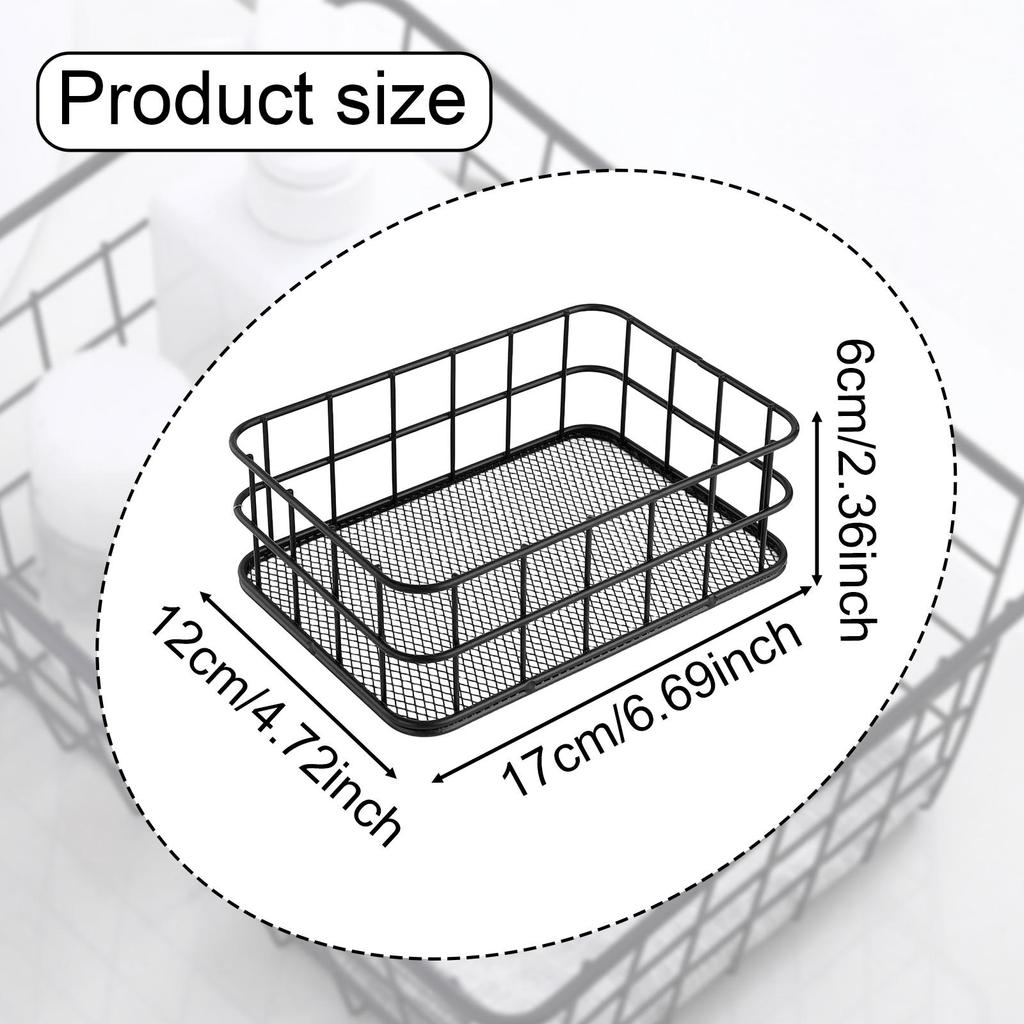 Wire Basket Simplify Vintage Storage Basket for Bedroom Bathroom Closets