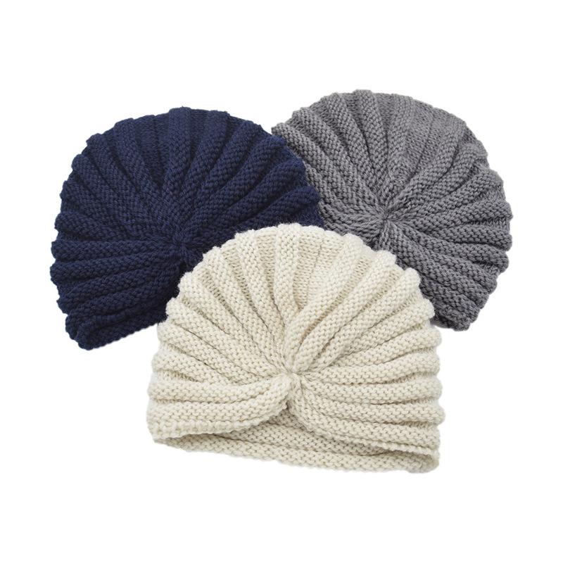 Femei toamna și iarna cruce tricotată pălărie nod turban eșarfă pliabilă pălărie pălărie eșarfă cap eșarfă cap eșarfă