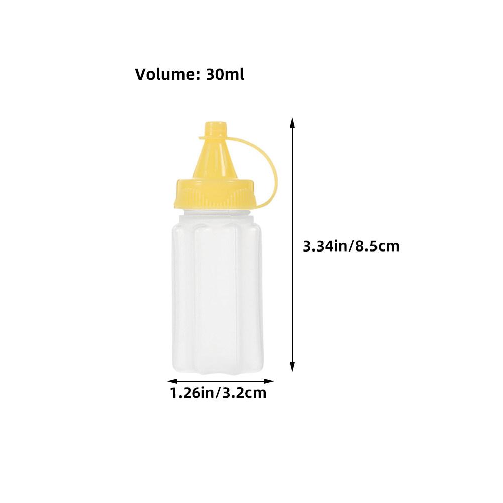 16Pcs Mini Hot Sauce Squeeze Bottles Compact Reusable Plastic Condiment Containers Leakproof for Ketchup Mustard Dressing