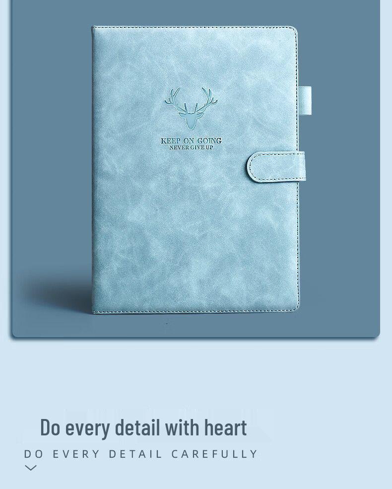 Large A4 Soft Leather Notebook for Students and Professionals