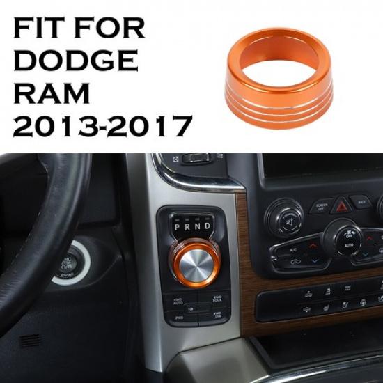 Orange Center Console Gear Shift Knob Cover Trim Ring For Dodge Ram 1500 2013-17