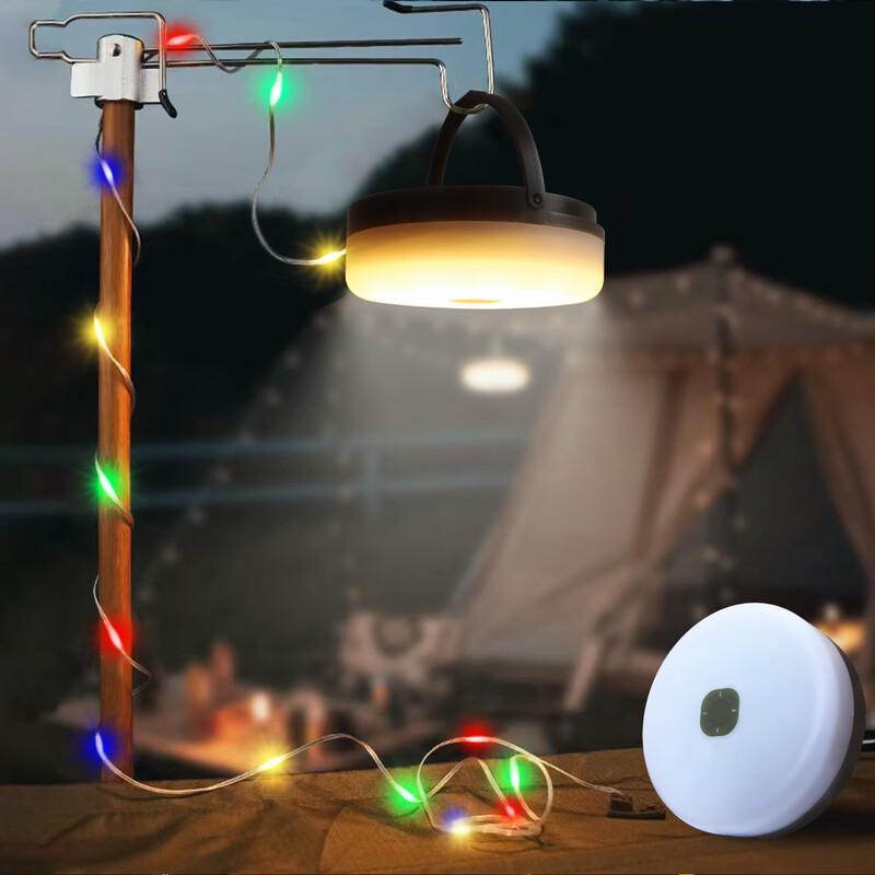 ZOATRON Solar Camping String Lights with Retractable Storage