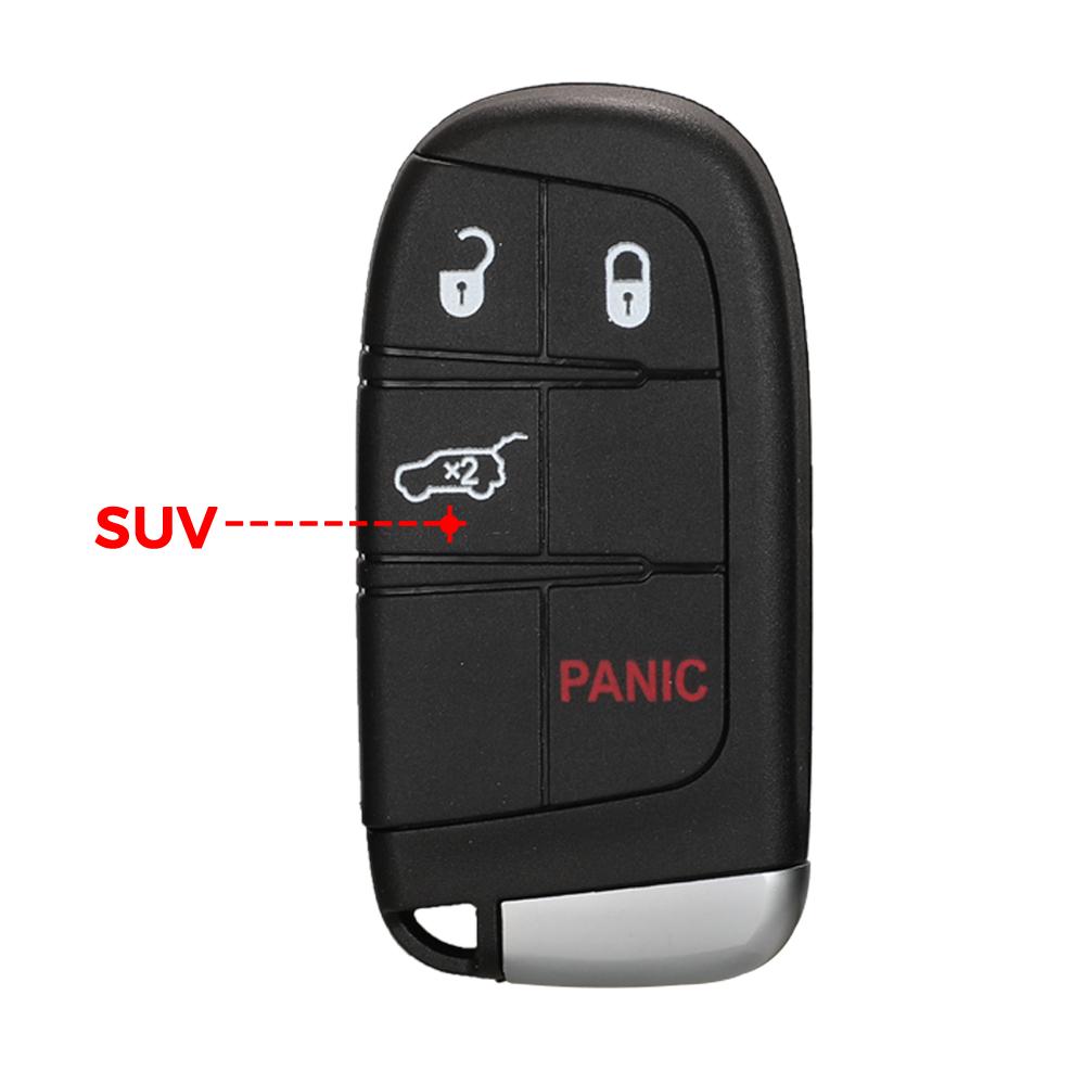 Jingyuqin For Jeep Grand Cherokee Dodge Ram 1500 Journey Charger Dart Challenger Durango Chrysler 300 Remote Key Shell 2/3/4/5Bt