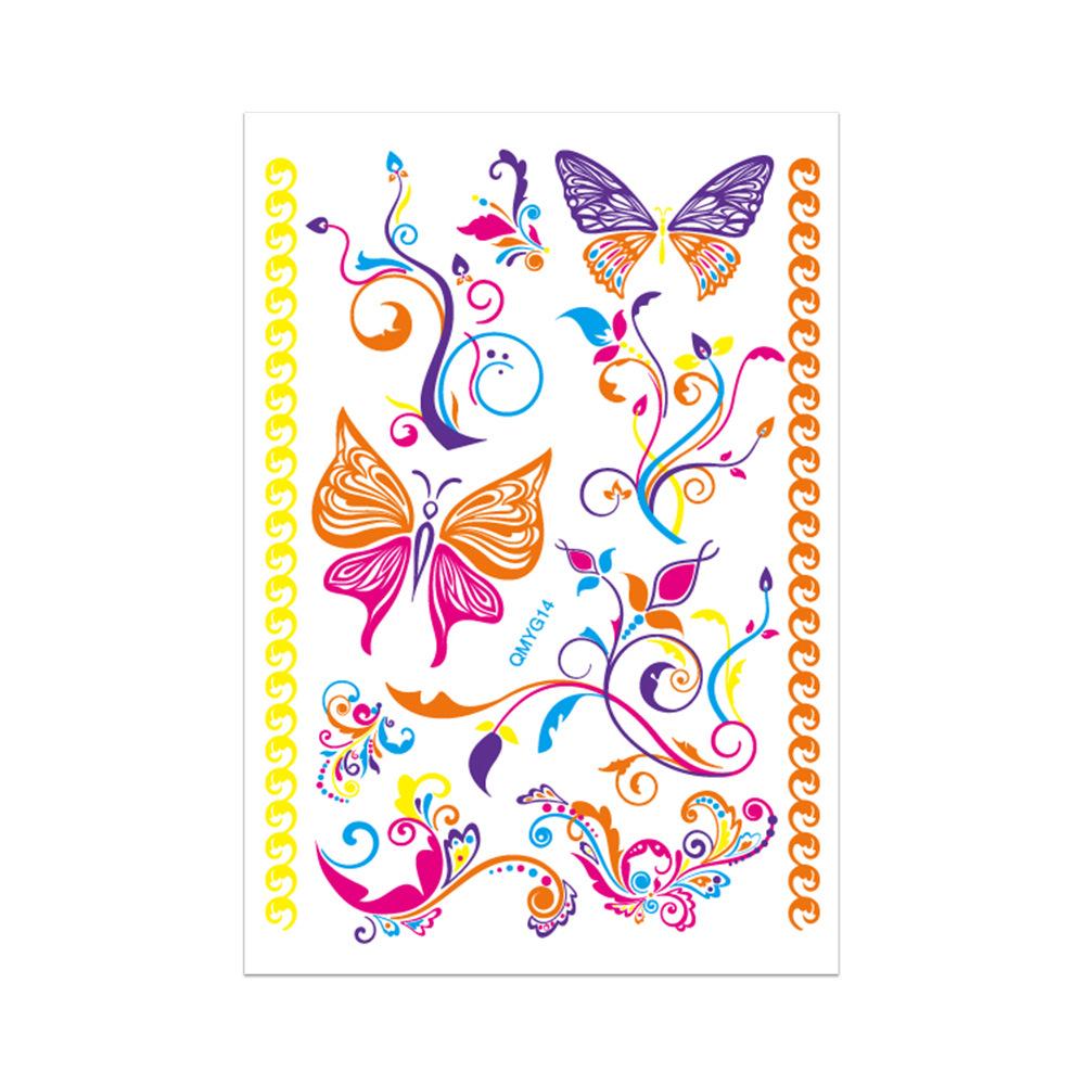 Creative Fluorescent Waterproof Full Arm and Face Tattoo Sticker