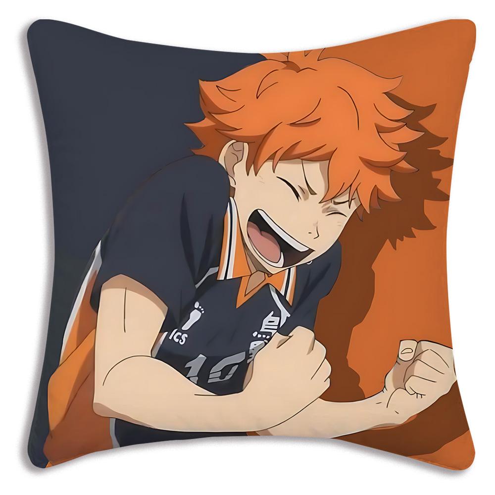 Comic Anime h-Haikyuus Kissenbezüge Cartoon Sofa Dekoratives Zuhause Zweiseitiger Druck Kurzer Plüsch Niedlicher Kissenbezug