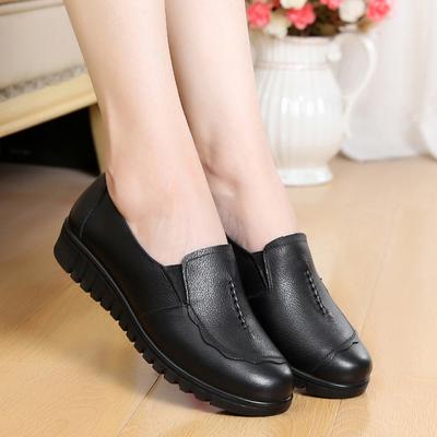 Topánky z pravej kože Jesenné Protišmykové Mamičkovské Balerínky Dámske Mokasíny Nazúvacie Balerínky Čierne Topánky Dámske scarpe donna