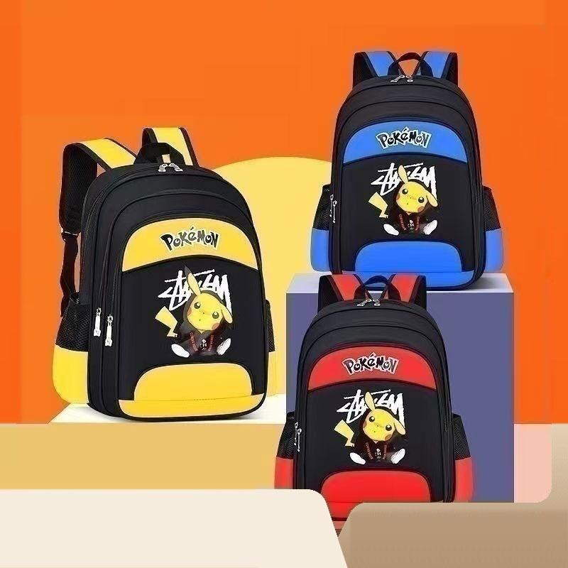 Pikachu Cartoon Design Lightweight Oxford Fabric Kids Backpack For Elementary School Students