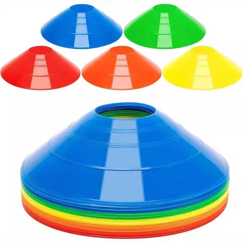 Durable Thickened Football Training Markers: Round Mouth Obstacle Cones