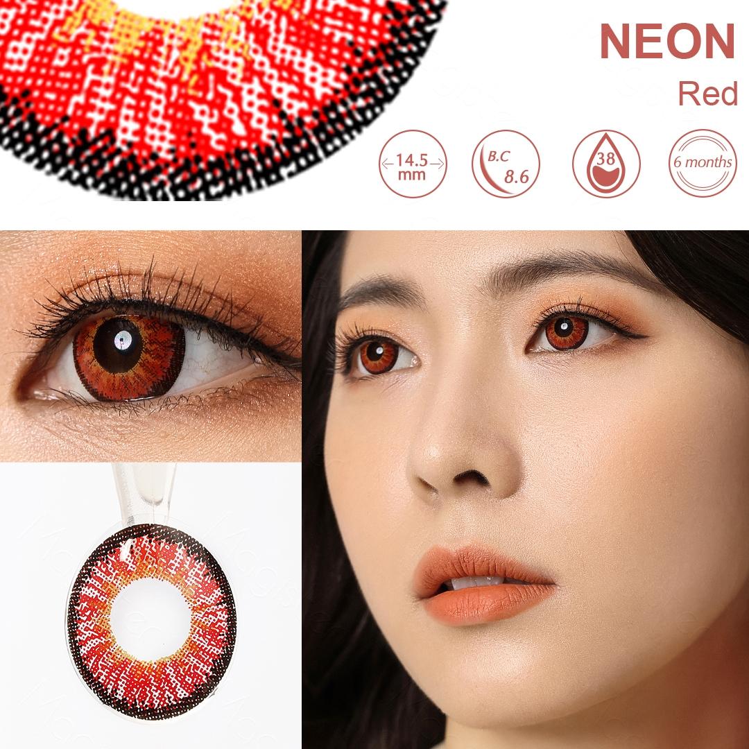 

Цветные контактные линзы на Хэллоуин красный