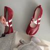 Fashion Black Silver Red Ballet Flats Trainers Women Split Toe Ballerina Tabi Walking Sneakers Woman Mary Jane Shoes Footwear Summer