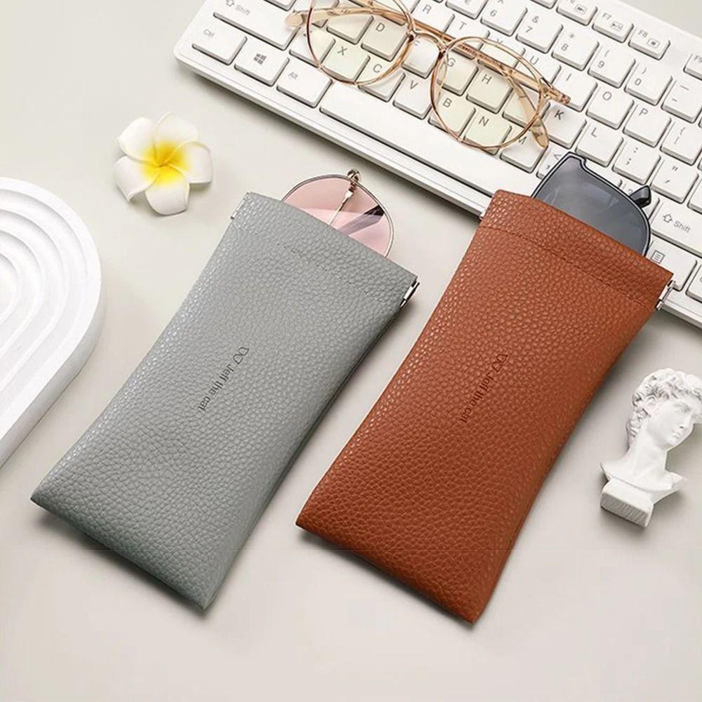 PU Leather Glasses Case Pouch Automatic Closed Sunglasses Case  for Women Men