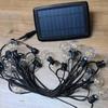 Solar-Powered Outdoor Waterproof String Lights, G40 LED Fairy Holiday Decorations