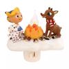 Ghost Campfire Night Light, Plug-in Wall Flickering Flame Nightlight, Halloween 3D Cute Spooky Marshmallow Ghost Decoration for Bedroom