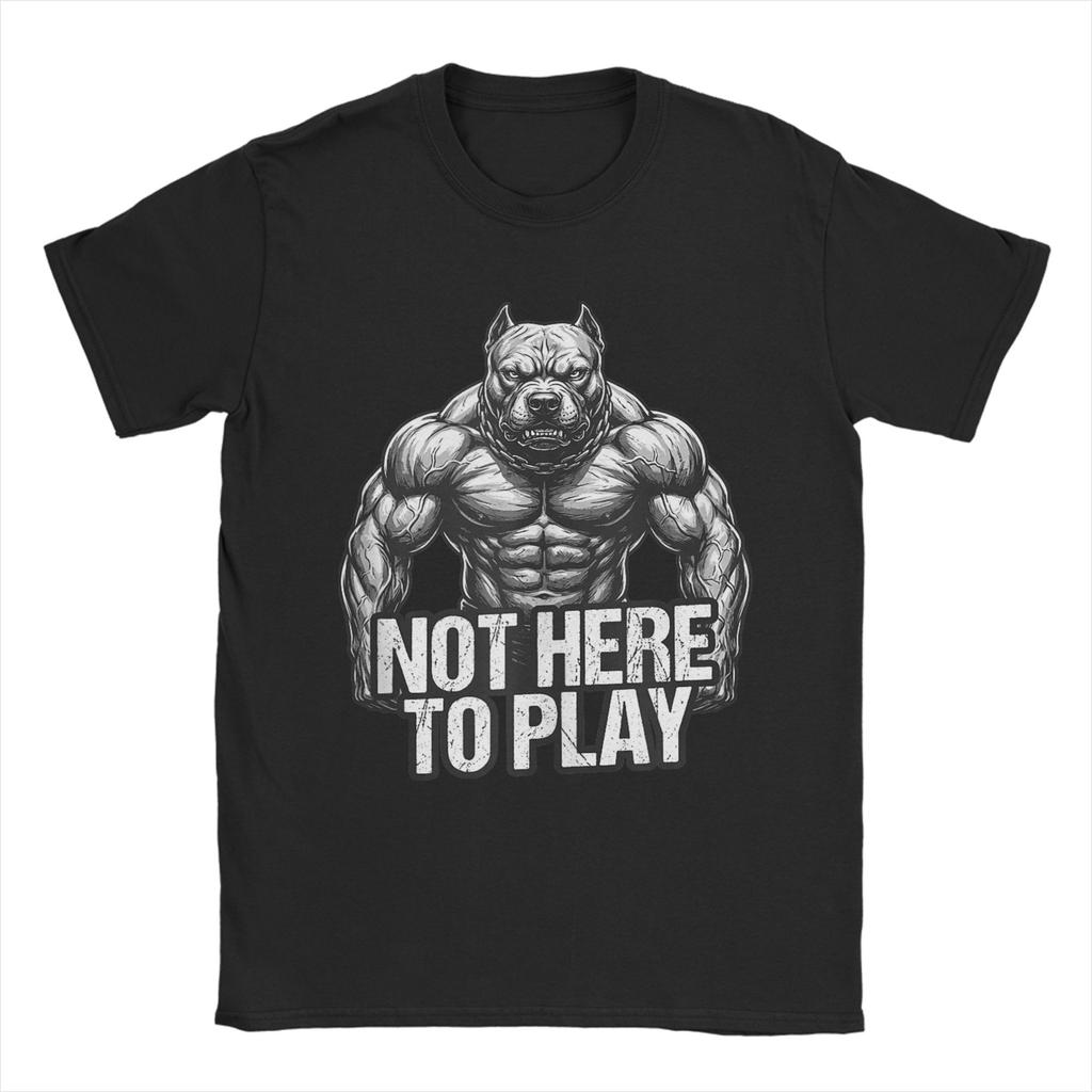 Unisexs TShirts Gym Bro Bulldog Bodybuilding Powerlifting Funny Pure Cotton Tees Short Sleeve  T Shirts Round Collar Tops