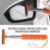 Car Mirror Squeegee Multifunctional Window Squeegee Retractable Squeegee with Telescopic Rod Portable Car Side Mirror Wiper