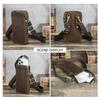 CONTACT'S Retro Genuine Leather Shoulder Bag Men Metal Push Lock Belt Clip Waist Bag Male Travel Daily Gift Crossbody Bag