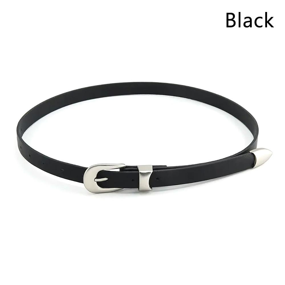 

1Pcs PU Leather Women Waist Belt Streetwear Width 0.7in Waistband Modern Belts Strap for Trousers Lady Girls Weddings Dating чорний