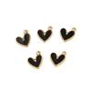 10pcs Gold Plated 10*12mm Stainless Steel Charm Enamel Heart Pendants Mixed Accessories For DIY Necklaces Making Findings