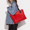 New COACH Willow Split Cow Leather Tote Bag Shopping Bag Handbag Shoulder Bag Large Size Women's True Red C0691-B4UQ0