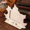 Unfertiger Holz-Fotohalter, Holz-Kürbisrahmen, Halloween-Erntedankfest DIY Bemalbarer Bastelartikel für Kinder, Leere Gedenk-Ausstellungs-Fotohalter