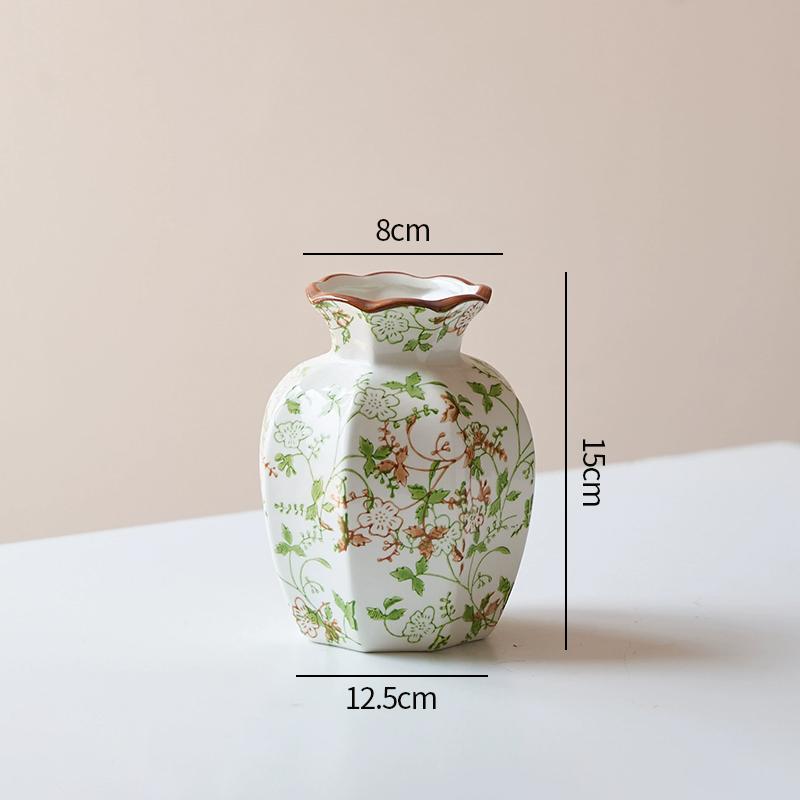 Ceramics Flower Vase Decorative Vase Desktop Ornament Table Decoration Flower Arrangement Holder Ceramic Vase Flower Pot