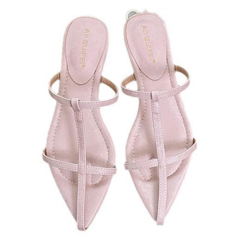 Silver thick-bottomed wedge cross slippers women's new summer vacation cool slippers