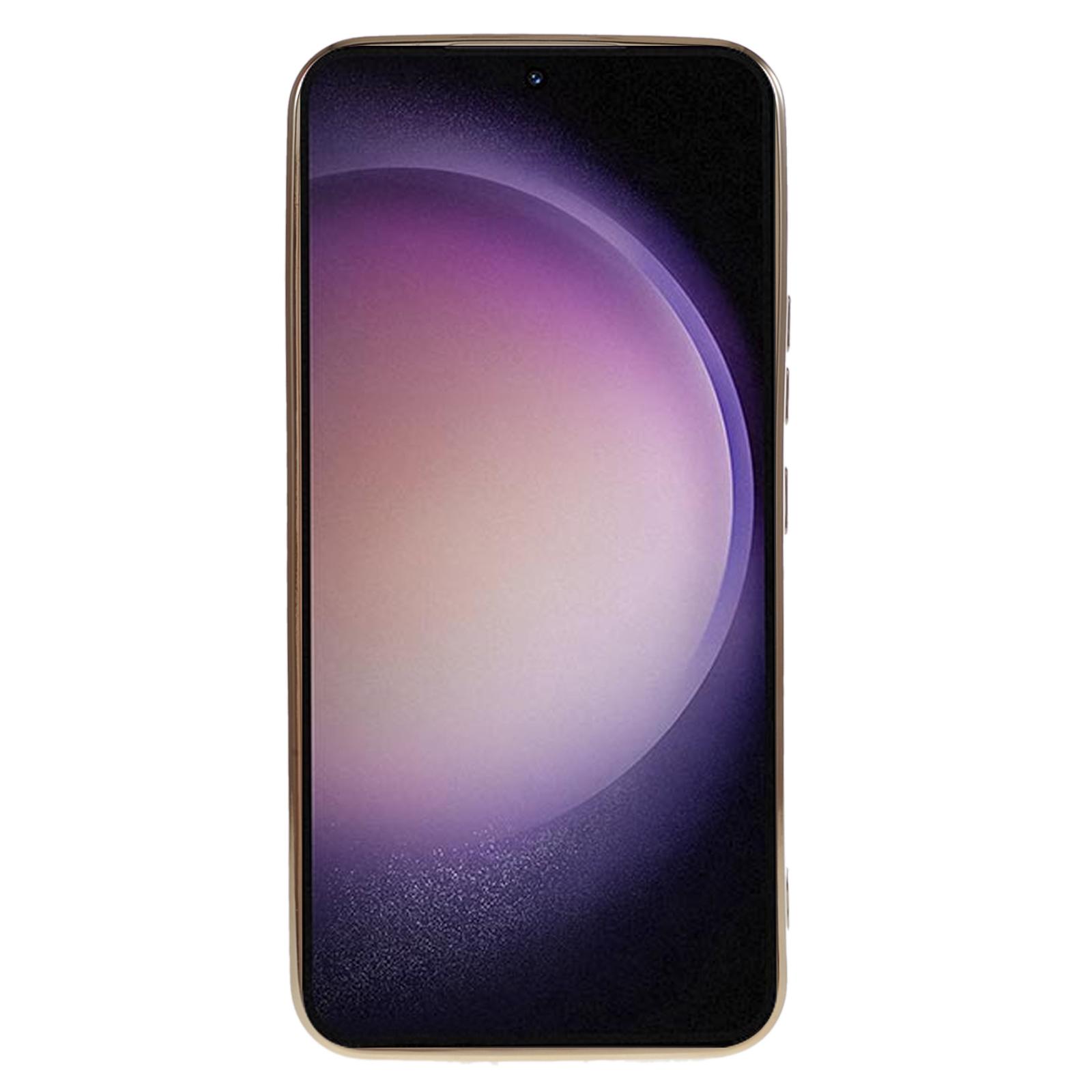 

Soft TPU Case for Samsung Galaxy S23 FE,Glossy 6D Electroplating Phone Protective Back Cover White