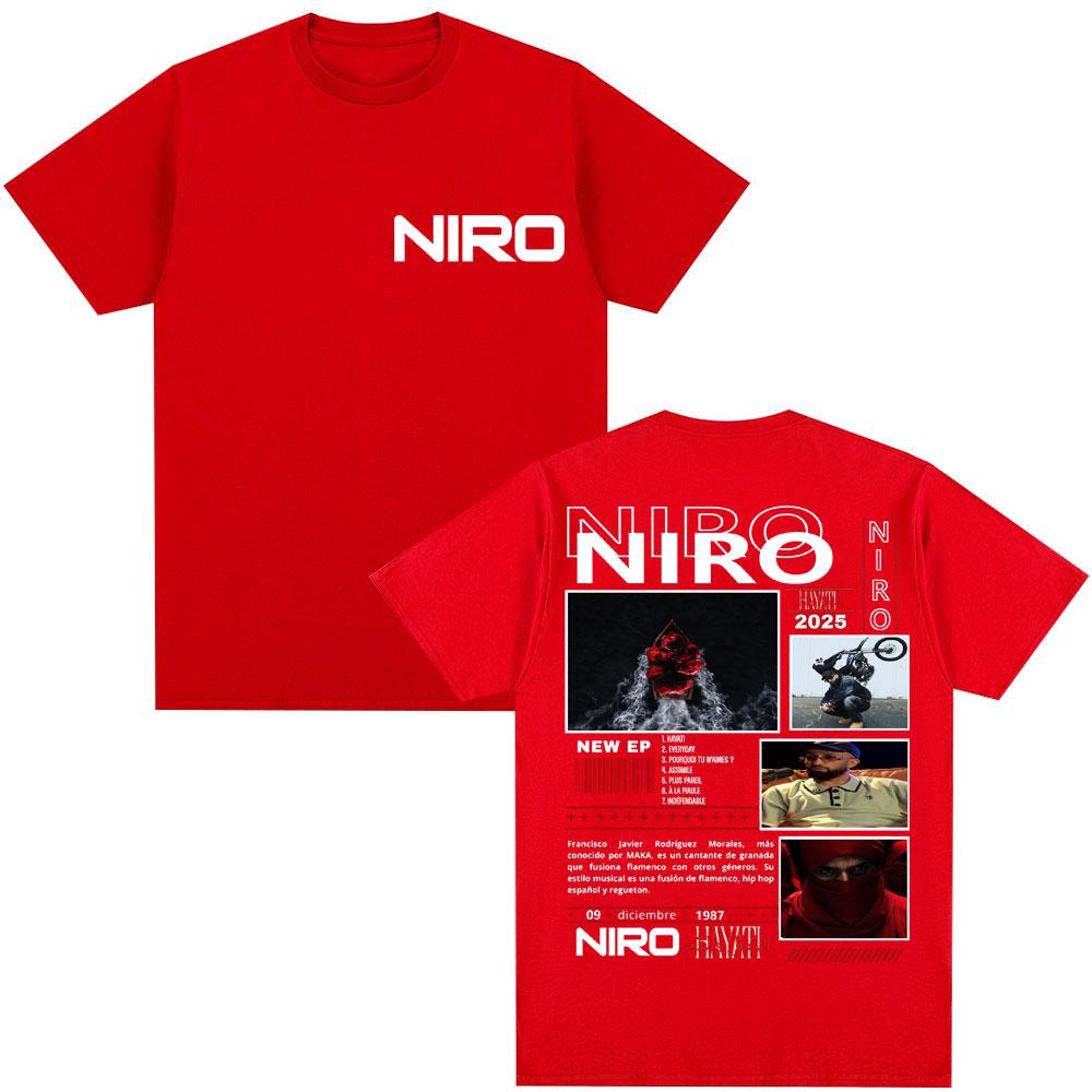 Limted Rapper Niro Hayati Music Album Tshirt Men Women Fashion Harajuku Hip Hop Vintage T-shirts Oversized Casual Cotton T-Shirt