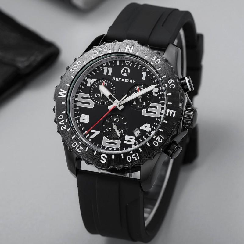Men’s Watches Top Brand Big Sport Watch Luxury Men Quartz Wrist Watches Chronograph Male Clock Endurance Watch Wristwatches