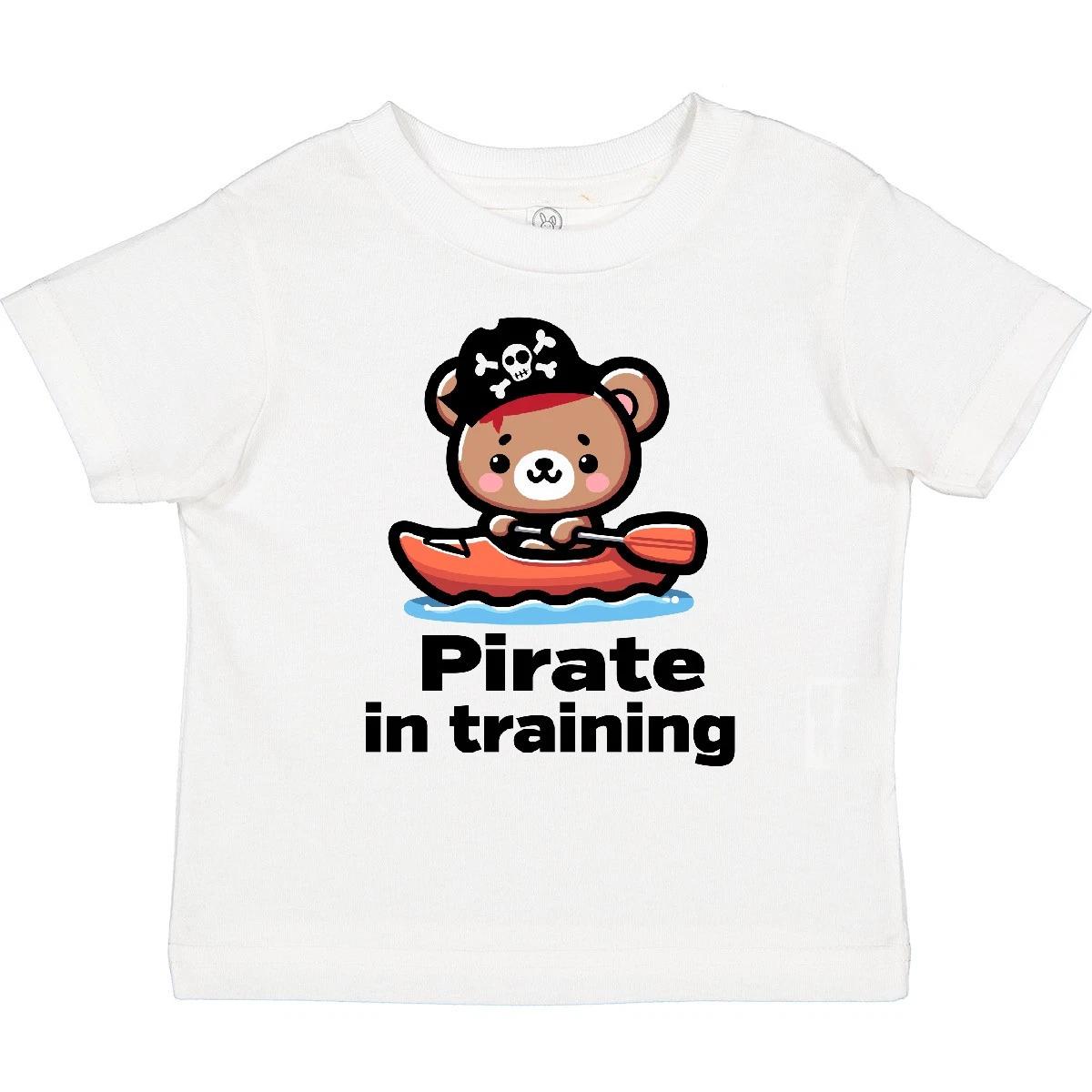 Inktastic Pirate In Training Kayak Bear Toddler T-Shirt Kayaking Childs Boys Kid 110
