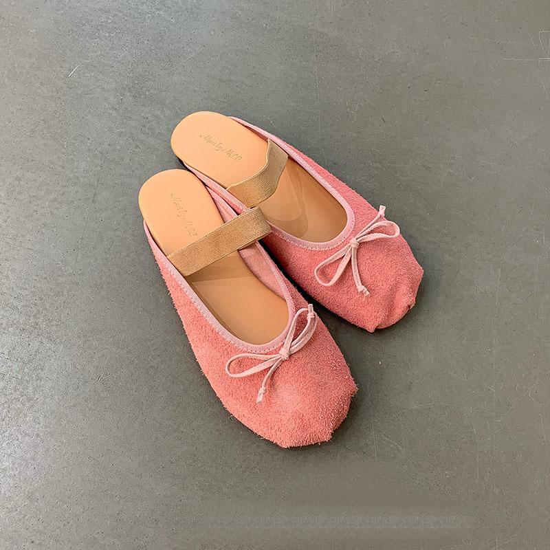 Fashion Fashion Butterfly-Knot Ladies Flats Mary Janes Shoes Slides Female Shallow Footwear Slip On Women Ballet Flats Dance Shoes