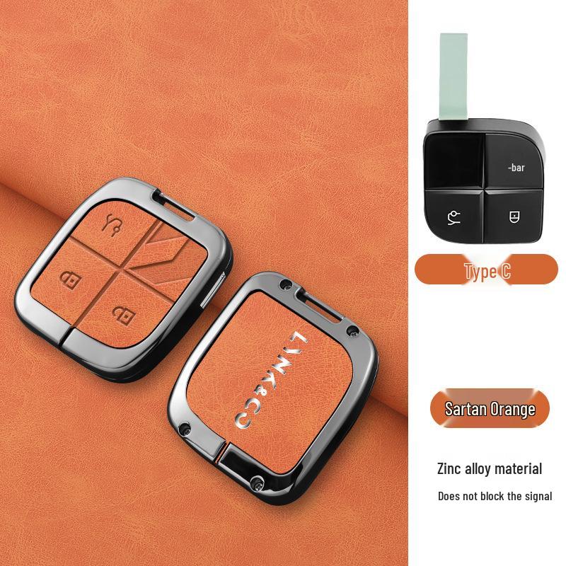 Lynk & Co 03 Schlüsselhülle für Advanced Hatchback mit Herren-Emp-Tasche, Schale und Schnalle