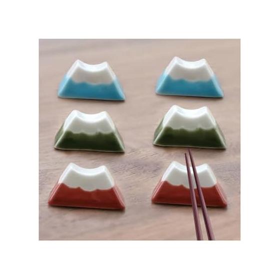 Soramame Bean Chopstick Rests, Chopstick Pillows, Japanese Style, Ceramic, Tableware, Cute, Tabletop Decoration, Small Item Holder, Mountain, Set of