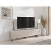 Meuble TV avec 2 portes en MDF - 180 cm - Beige - LUDIMA