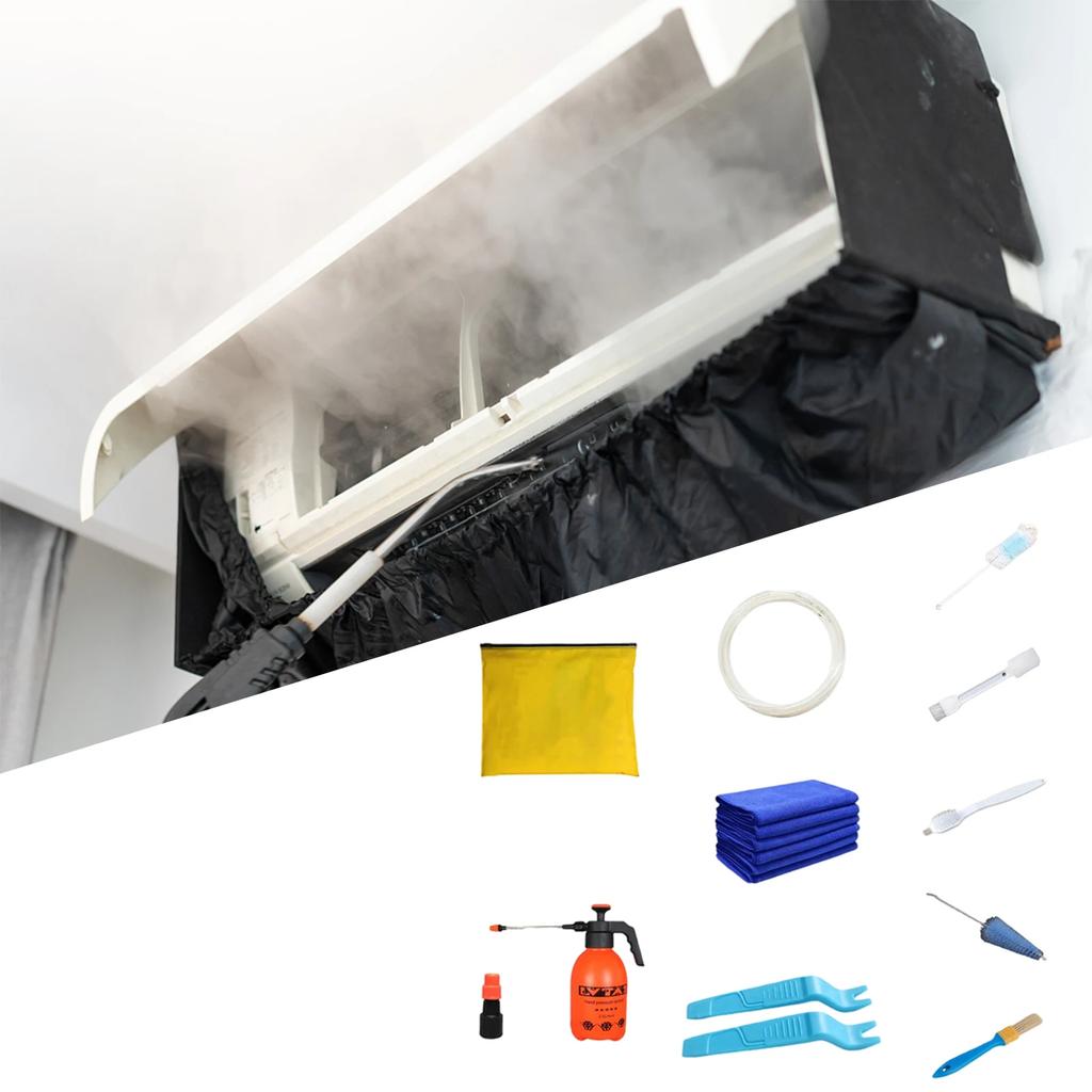 15pc Air Conditioner Cleaning Cover Kit With Clean Tools Waterproof Dust 118cm Protection Bag for Air Conditioners Cleaner 2027