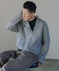 P.In.O High-Neck Layered Knit Zip-Up - Gray