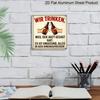 2D Flat, 1pc Vintage Aluminum Metal Sign - German Beer Humor Wall Art with Retro Design, Funny Drinking Quote for Man Cave, Bar & Restaurant Decor