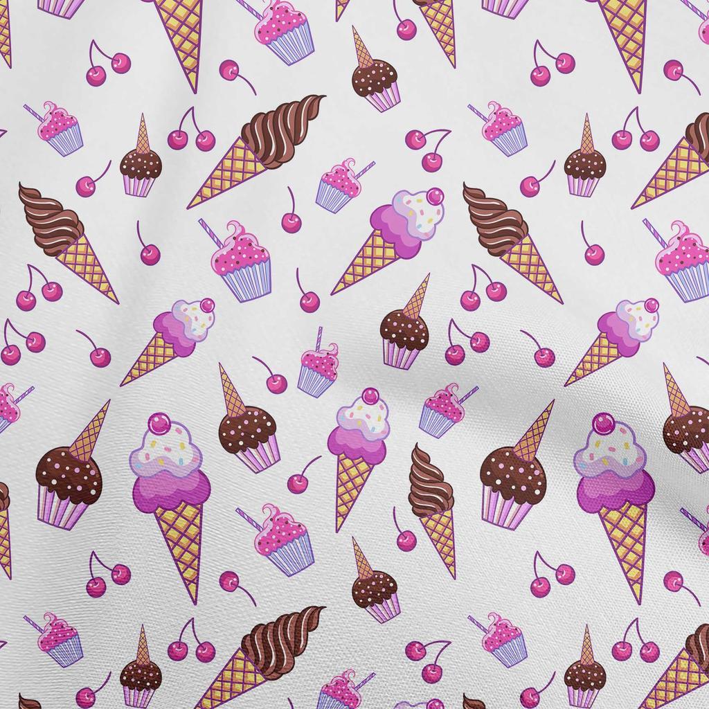 oneOone Cotton Flex Light Blue Fabric Kawai Craft Projects Decor Fabric Printed By The Yard 40 Inch