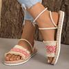 Fashion Women Sandals Fashion Trend Tassel Shoelaces Non Slip Sandals Wear-resistant Comfortable Soft Soled Flat Heeled Shoes for Women
