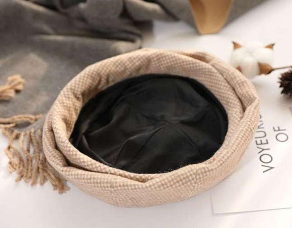 Pattern Cotton Polyester Fleece Korean Style Hat Women Beret Round Beret Winter Autumn Hat