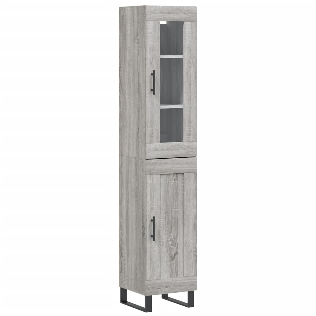 Highboard Gray Sonoma 34.5 x 34 x 180 cm Particleboard